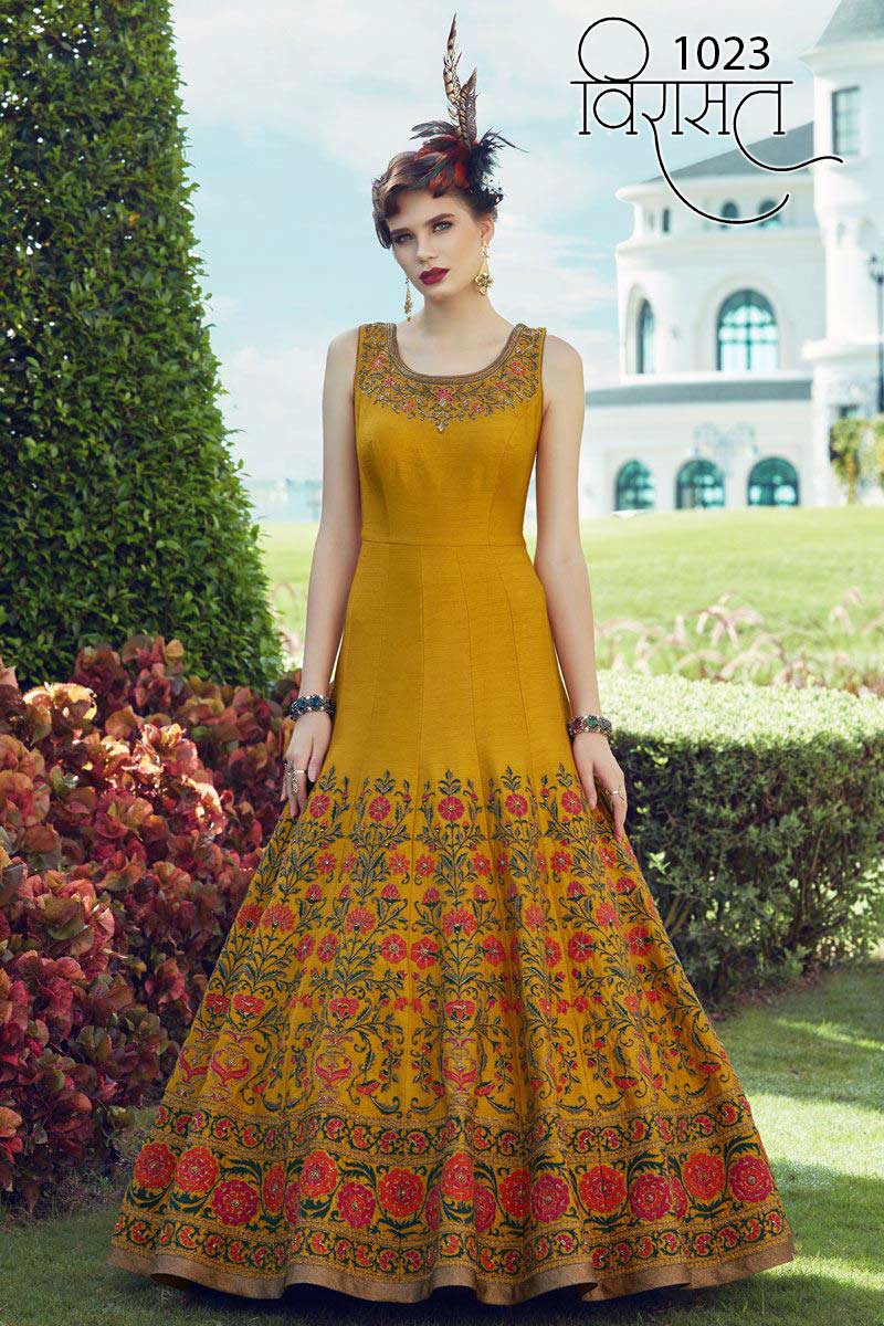 Virasat Vol-6 Nyal Fashion Bridal Silk Handwork Gown Virasat Vol-6 Nyal Fashion Bridal Silk Handwork Gown